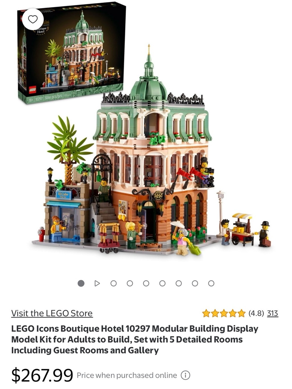 LEGO Boutique Hotel in Green, Tan & White - Picture 3 of 3